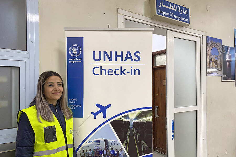 Each week she supports two flights between Damascus and her home of Qamishli. Photo: WFP/ Elie Rasho