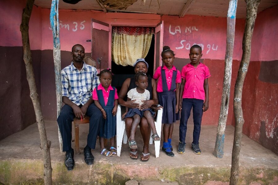 A family in Haiti