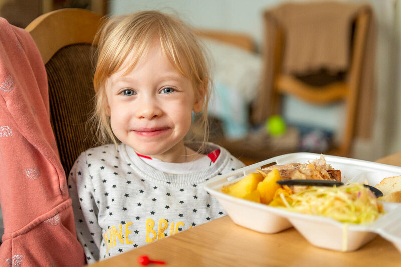 A Ukrainian child refugee in Moldova