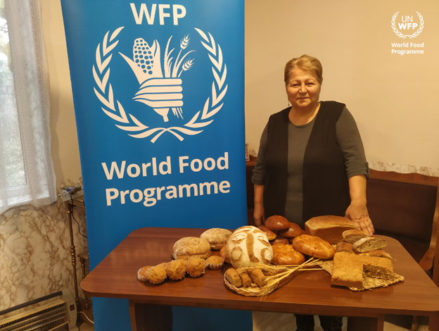 Greta Barseghyan bakes wholegrain wheat bread and bakery products. Photo: WFP/Vahan Arakelyan