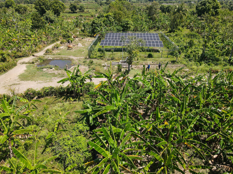 Solar panels in Limona in the north of Haiti. Photo: Theresa Piorr