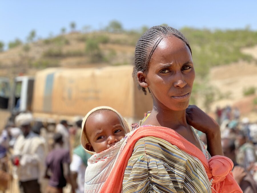 Woman in Ethiopia with child