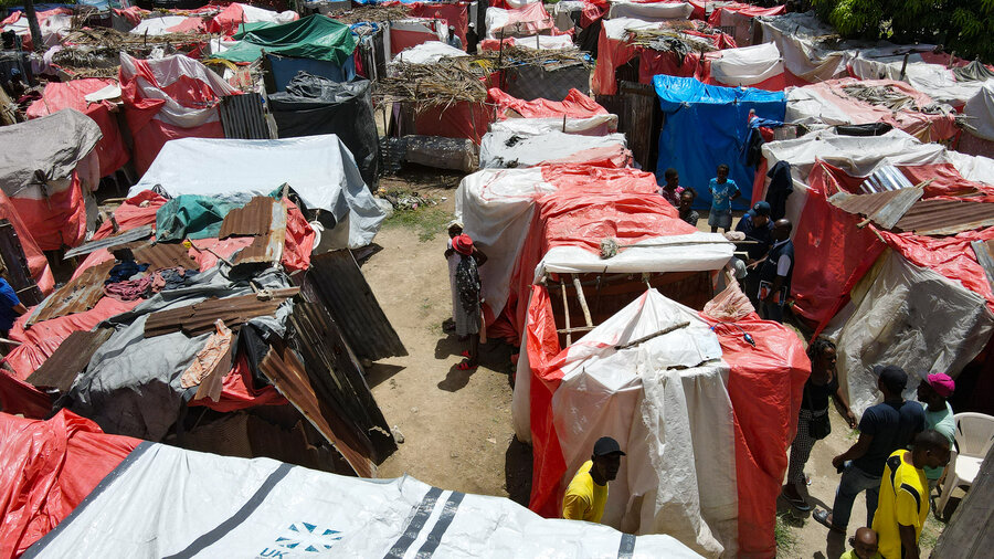 Duma displacement camp in Haiti
