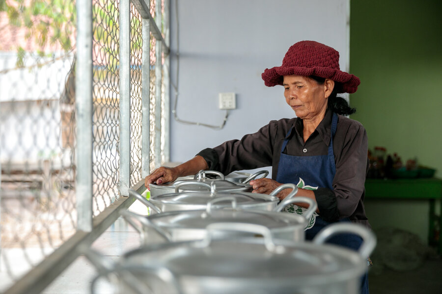 Pots of goodness in Kampong Chang in Cambodia. Photo: WFP/Arete/Nick Sells