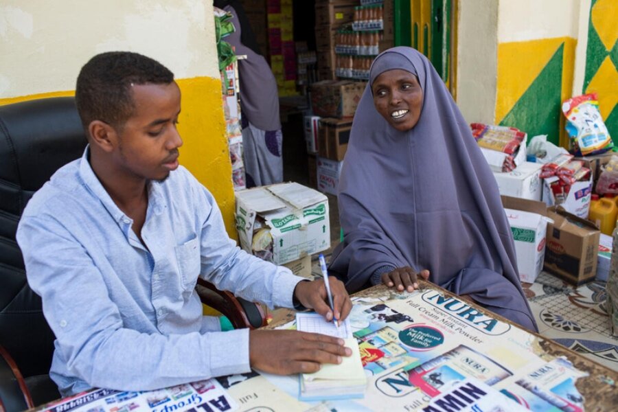 Aisha orders food items in Somalia