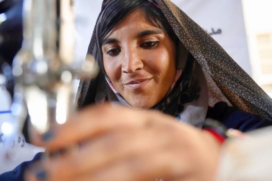 Laila acquires new skills and a salary at a WFP training scheme in Afghanistan. 