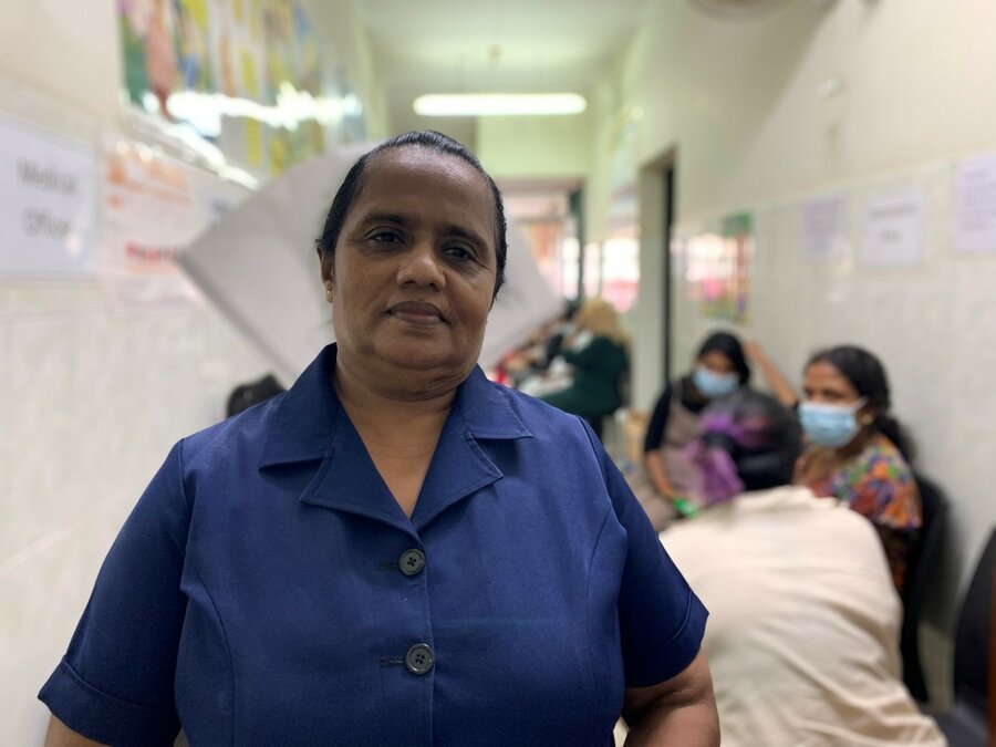 Head nurse Udeni at a clinic for pregnant women in Colombo