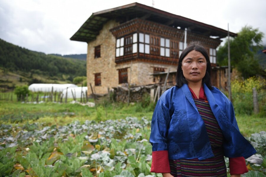 Tshering Dema, a beneficiary of the school feeding programme now supplies vegetables to her old school through a farmers group @WFP/Kinley Wangmo 