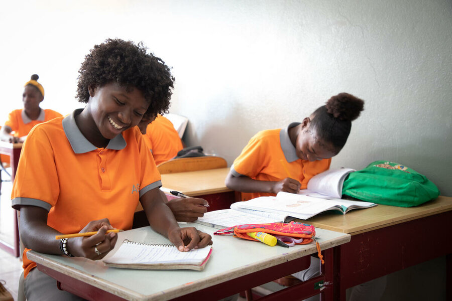 Children learning in Cape Verde, where rising prices has hard-hit the government's school meals programme. Photo: Richard Mbouet