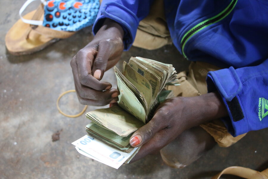 WFP cash has helped Sadi restart his life. Photo: WFP/Benjamin Anguandia
