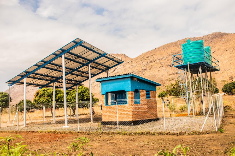 The irrigation system was built in partnership with World Vision and Malawi's government. Photo: WFP/Francis Thawani