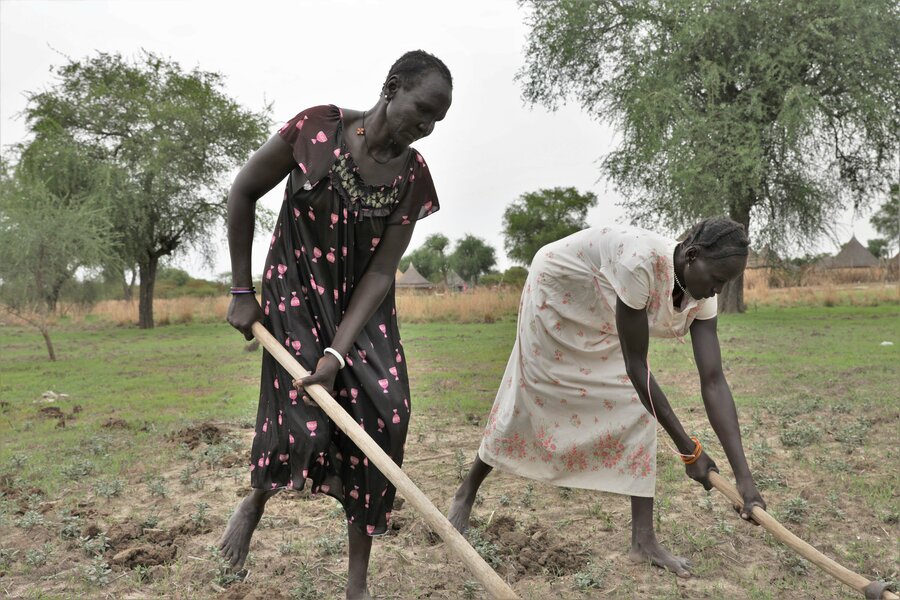 Women farmers in Walgak South Sudan tilling