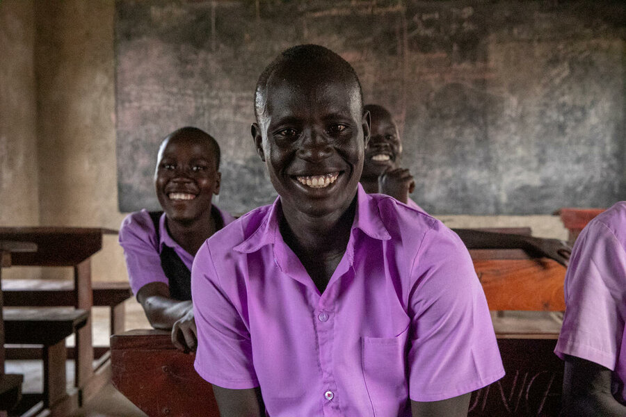 James, an aspiring student smiles