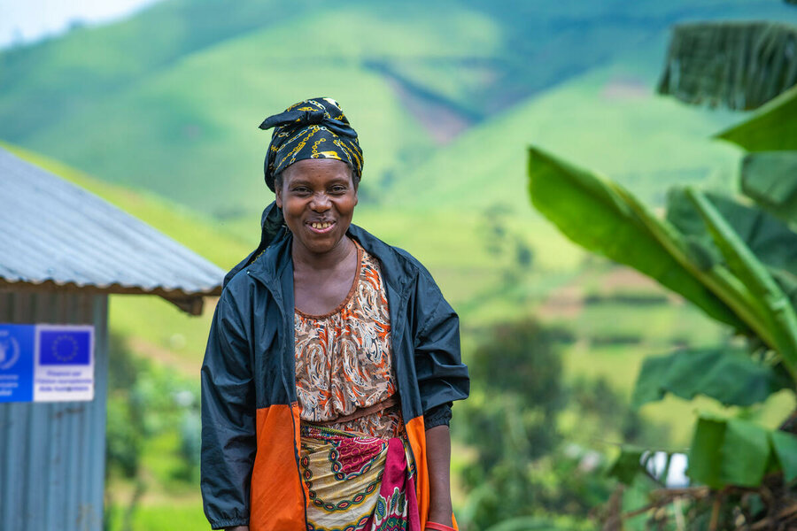 Woman in Kibabi camp for displaced people in North Kivu DRC