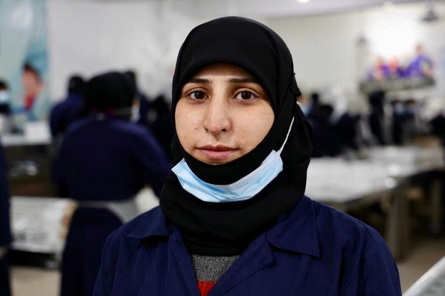 Safa, who works for a WFP partner in northern Syria, lost her husband and her home. Photo: WFP/Hussam Al Saleh