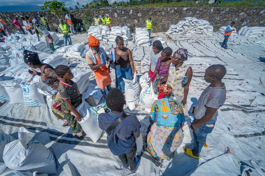 WFP supports 90,000 displaced people at the Bulengo camp near Goma. Photo: WFP/Michael Castofas