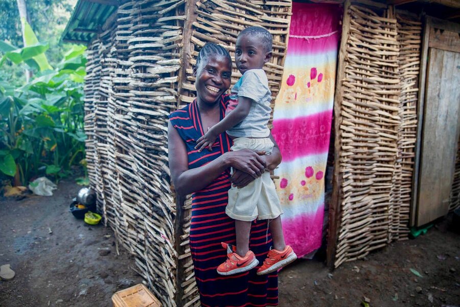 In Haiti's Nord department, mother of seven Ghislaine bought food and livestock with WFP cash assistance. Photo: WFP/Theresa Piorr