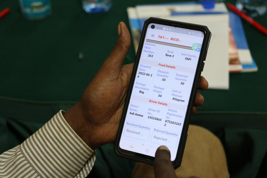 WFP supports Government efforts to digitalize school meals records in Kenya, where authorities plan to more than double the school meals budget in 2024. Photo: WFP/Martin Karimi