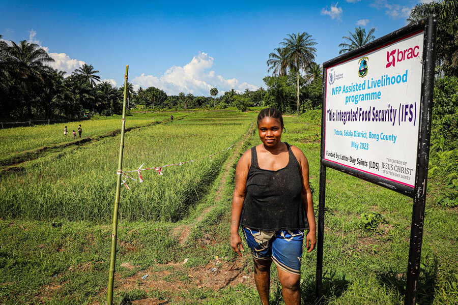 In Bong Country, Liberia, Vivian is among climate-smart trainees in WFP programme funded by the Church of Jesus Christ of Latter-day Saints