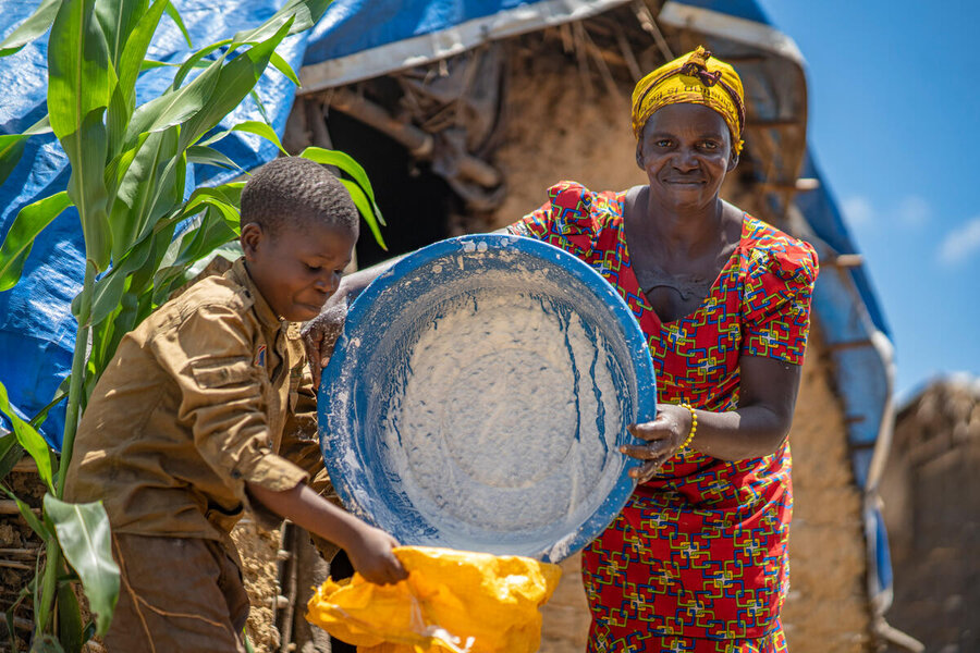 Displaced by conflict, Anoinette and her family find safety in a camp for displaced people in Bunai, Itury province