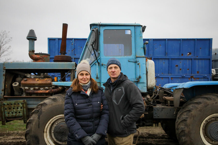 Volodymyr Korniich and his wife Liudmyla hope to resume farming, thanks to a demining project by WFP and partners. Photo: WFP/Niema Abdelmageed 