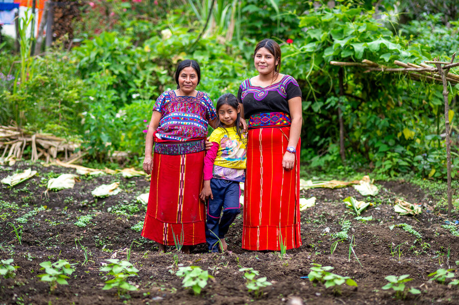 A member of the Ixil indigenous Mayan community in Guatemala, Maria is one of 9,000 smallholder farmers insured by a WFP-backed microinsurance scheme - payouts are triggered ahead of predicted weather extremes. Photo: Giulio Dadamo