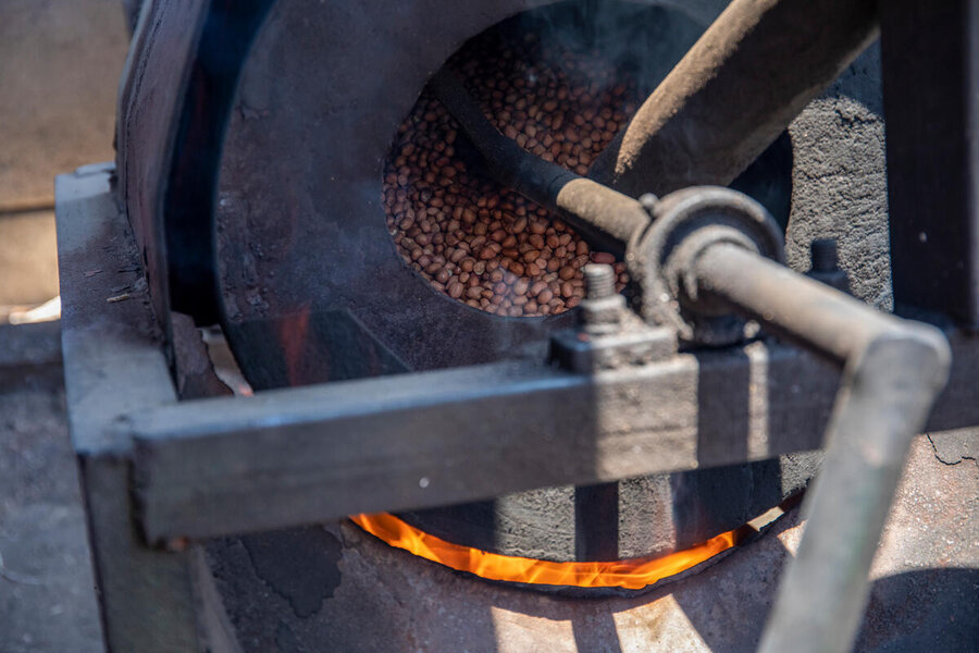 Roasting drum supplied by WFP cuts cooking time by half to 30 minutes