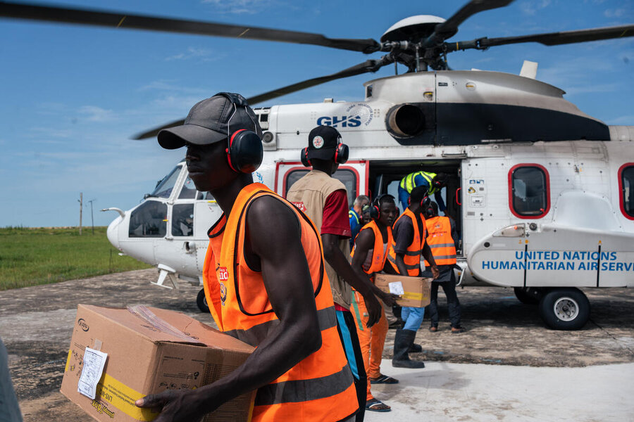 WFP-run UNHAS aircraft are dispatching food and supporting the broader humanitarian response in Maiduguri. Photo: WFP/Ozavogu Abdul