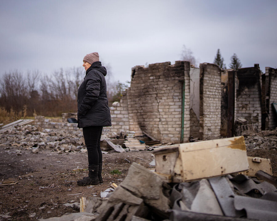 The war in Ukraine has displaced roughly one-third of the country's population - like this woman, Iryna. WFP/Sayed Asif Mahmud