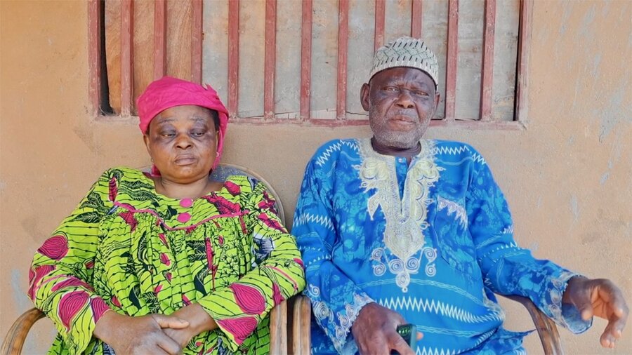 Saahkem Manfred and his wife, who fled unrest in Northwest Cameroon, say WFP food assistance helps them get by. Photo: WFP/Landrine Ngwa