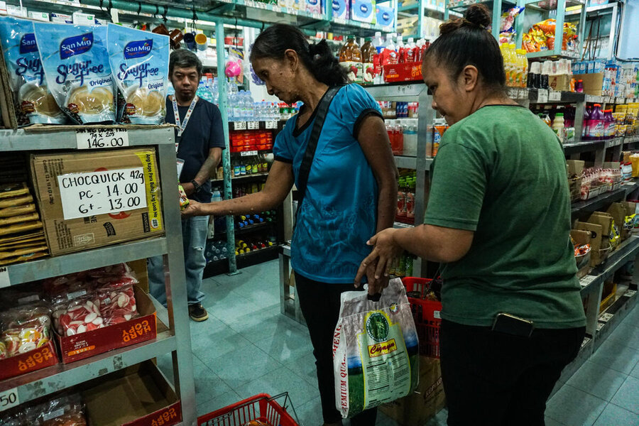 Two women in a mini-mart