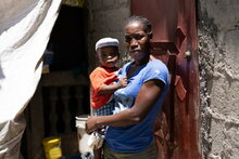 WFP/Antoine Vallas. A mother and son in Grande Rivière du Nord, North of Haiti. Erratic weather and economic shocks are main factors driving up hunger among the poorest Haitians. 