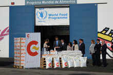 The King And Queen Of Spain Visit The WFP Logistics Base In Las Palmas De Gran Canaria