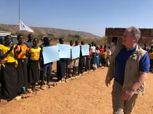 WFP Executive Director David Beasley on visit to Kauda in South Kordofan, Sudan. Photo: WFP/ Abeer Etefa