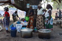 Photo: WFP/Ana Mato Hombre. Chiaquelane accommodation centre in Chokwe district, Gaza province.