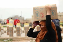 WFP/Khudr Alissa, Syria, Deir Hafer (Aleppo Governorate), people who live here rely heavily on food assistance from WFP to meet their daily needs.