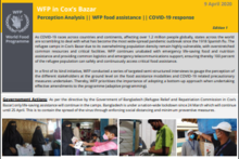 WFP in Cox's Bazar - Perception Analysis - COVID-19 Response