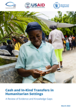 Cash and In-Kind Transfers in Humanitarian Settings: A Review of Evidence and Knowledge Gaps