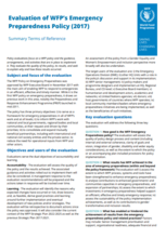 Evaluation of WFP’s Emergency Preparedness Policy (2017)