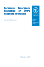 Corporate Emergency Evaluation of WFP’s Response in Ukraine