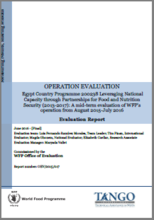Egypt, Operation Evaluation: CP 200238 (2013-2017) Leveraging National Capacity Through Partnerships For Food And Nutrition Security