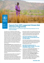 Payouts from WFP-supported Climate Risk Insurance Programmes Safeguarding food security through financial protection for the most vulnerable 