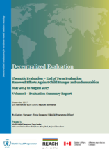 Renewed Efforts Against Child Hunger and undernutrition (REACH): an evaluation
