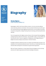 Chief Financial Officer a.i.  - Wendy Bigham