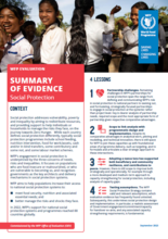 Summary of evaluation evidence: Social Protection
