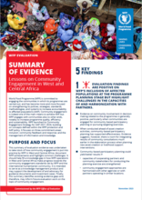 Summary of evaluation evidence: Community Engagement in West and Central Africa