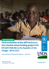 Republic of Congo, WFP  McGovern-Dole Funded School Feeding Programme 2018-2022: Final evaluation