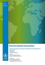 Timor Leste, Moderate Acute Malnutrition Treatment: an evaluation