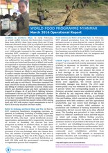 WFP Monthly Operational Report - March 2016