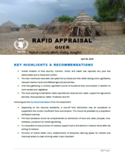 South Sudan - Rapid Appraisal: Guer, Nyirol county (Bieh state), Jonglei, April 2018